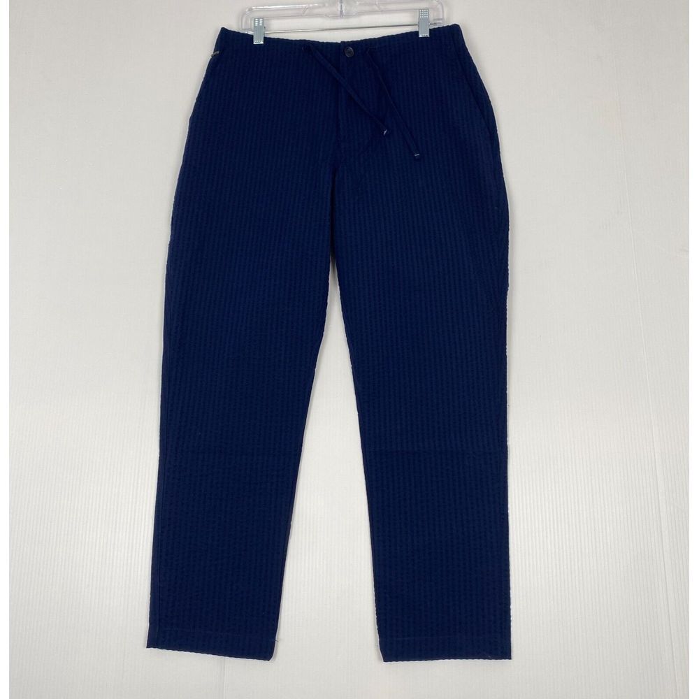 SCOTCH & SODA Mens Size 33X26 Blue Dress Pants Textured Tapered Fit Ankle Length